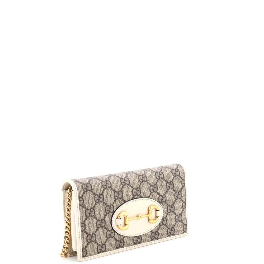 Gucci Horsebit Chain Wallet Gg Coated #259449G93B - Picture 2 of 6